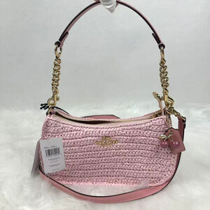Coach Teri Shoulder/Crossbody Bag CBH59 Straw/ Cherry Blossom NWT